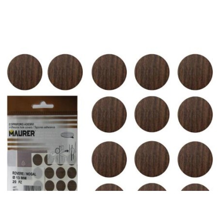 TAPATORNILLOS ADHESIVOS NOGAL  (BLISTER 20 UNIDADES)