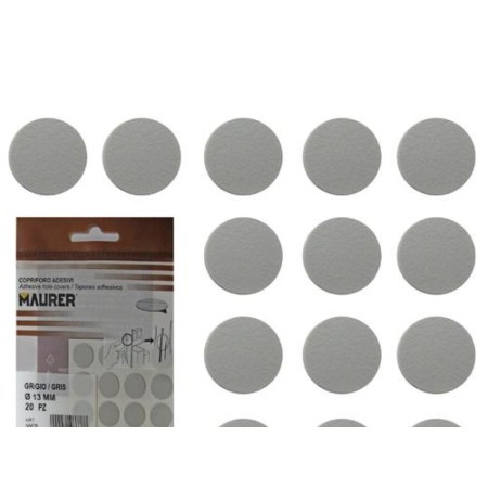 TAPATORNILLOS ADHESIVOS GRIS  (BLISTER 20 UNIDADES)