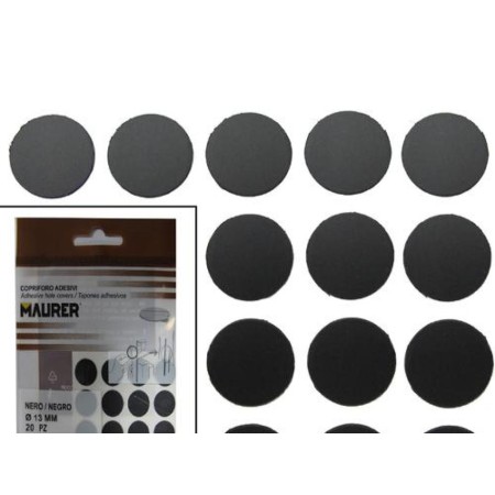 TAPATORNILLOS ADHESIVOS NEGRO  (BLISTER 20 UNIDADES)