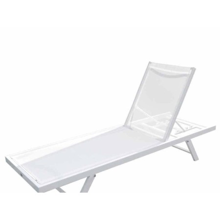 TUMBONA JARDIN ALUMINIO TEXTIL SUNSET PLEGABLE BLANCA