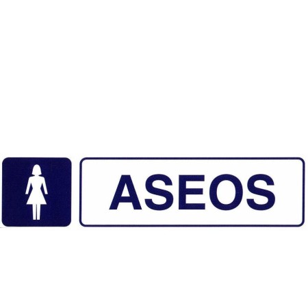 ROTULO ADHESIVO 250X63MM ASEOS SEÑORAS