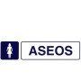 ROTULO ADHESIVO 250X63MM ASEOS SEÑORAS