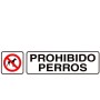 ROTULO ADHESIVO 250X63MM PROHIBIDO PERROS