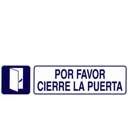 ROTULO ADHESIVO 250X63 MM.  POR FAVOR CIERRE PUERTA