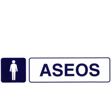 ROTULO ADHESIVO 250X63MM ASEOS CABALLEROS