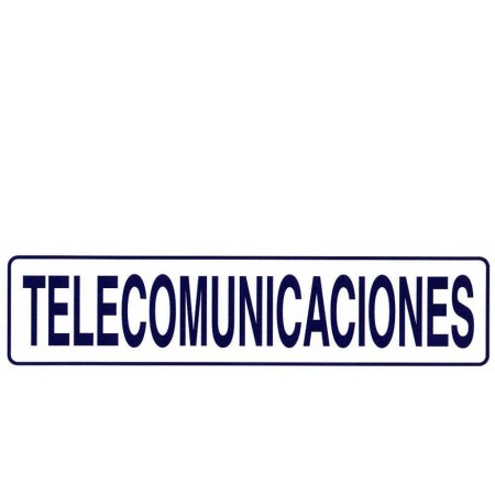 ROTULO ADHESIVO 250X63MM TELECOMUNICACIONES