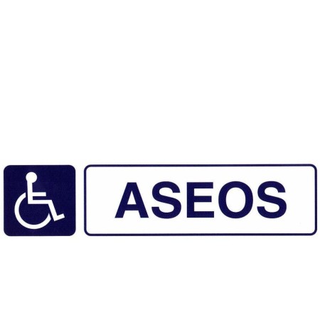 ROTULO ADHESIVO 250X63MM ASEOS MINUSVALIDOS