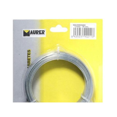 ALAMBRE GALVANIZADO MAURER 1,10MM / 6  (ROLLO 50 METROS)