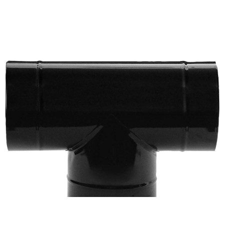 TE ESTUFA NEGRO VITRIFICADO 120MM 90°
