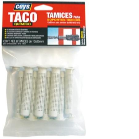 TAMIZ TACO QUIMICO CEYS 13X85 MM(PAQUETE 8 UND)