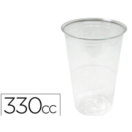 P/50 VASO PLASTICO TRANSPARENTE 300 CC