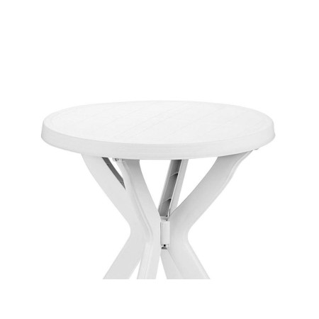 MESA RESINA BLANCA REDONDA Ø 70 X 72 CM. (ALT)