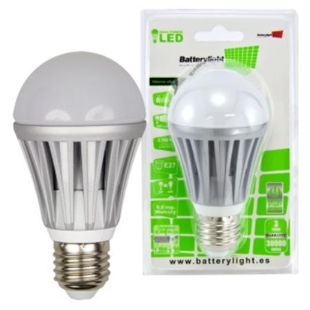 BATTERYLIGHT LED A60 8W 500LM E27 WW 