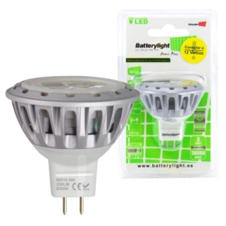 BATTERYLIGHT LED SPOT LIGHT 12V 5W 280LM MR16 WW 