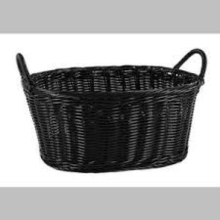 CESTA BELVEDERE PP OVAL NEGRA CON ASAS 