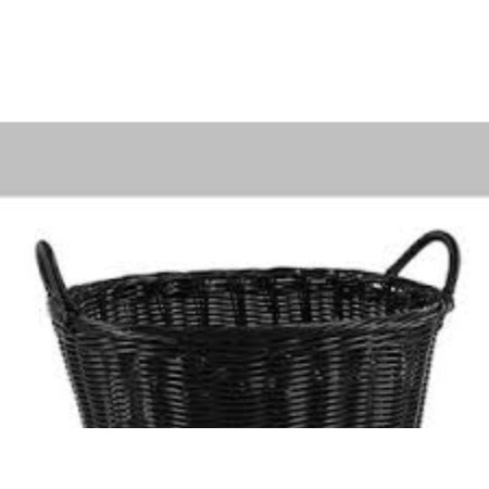 CESTA BELVEDERE PP OVAL NEGRA CON ASAS 