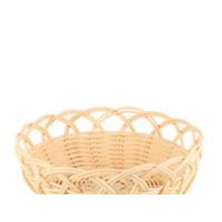 CESTA BELVEDERE REDONDA BEIGE TRENZAS 20X9