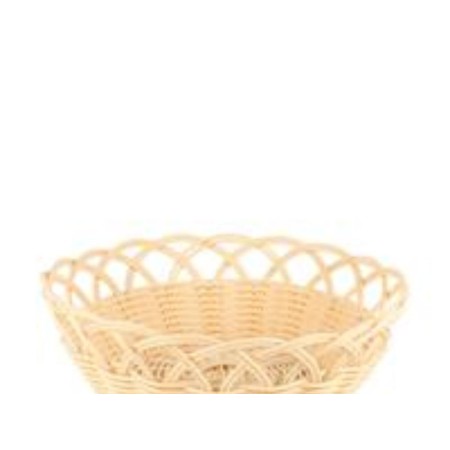 CESTA BELVEDERE REDONDA BEIGE TRENZAS 23X9