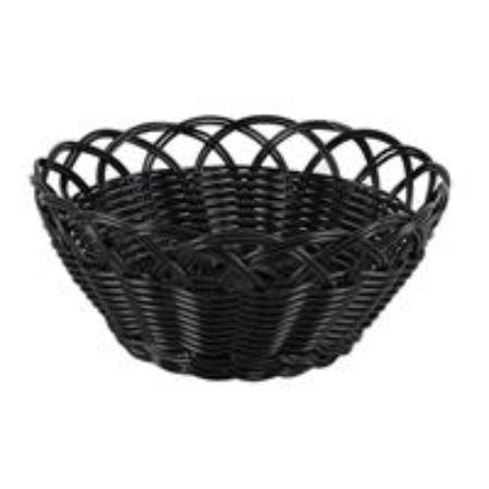 CESTA BELVEDERE REDONDA NEGRA TRENZAS 23X9