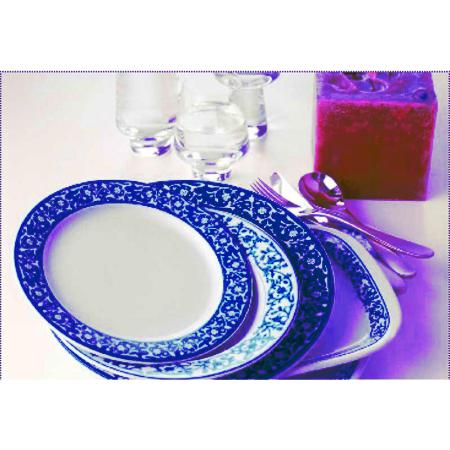 CV MARGARITA AZUL PLATO LLANO 26CM