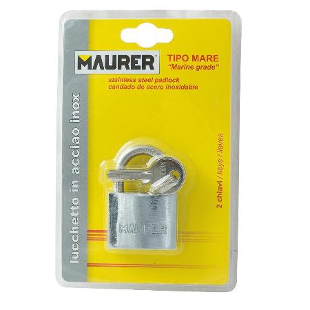 CANDADO MAURER INOXIDABLE ARCO NORMAL 40 MM. 