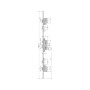 CERRADURA AZBE SEGURIDAD 8922 - FA/HS - 6/80 CERRADERO CORTO. 