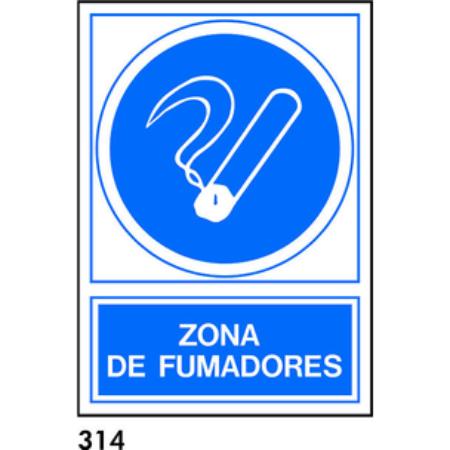 SEÑAL CARTEL 210X297 ZONA FUMADORES