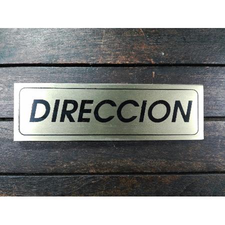 FYH CARTEL DIRECCION ALUMINIO ORO 17X5