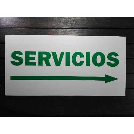 FYH CARTEL PVC 400X200 SERVICIOS FLECHA DERECHA