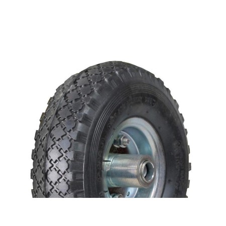 RUEDA CARRETILLA SACOS NEUMÁTICA LLANTA GALVANIZADA EJE DESCENTRADO Ø 20 MM. 