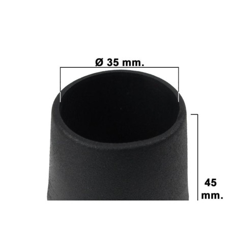 CONTERA CÓNICA NEGRA 35MM.  BLISTER 2 PIEZAS. 