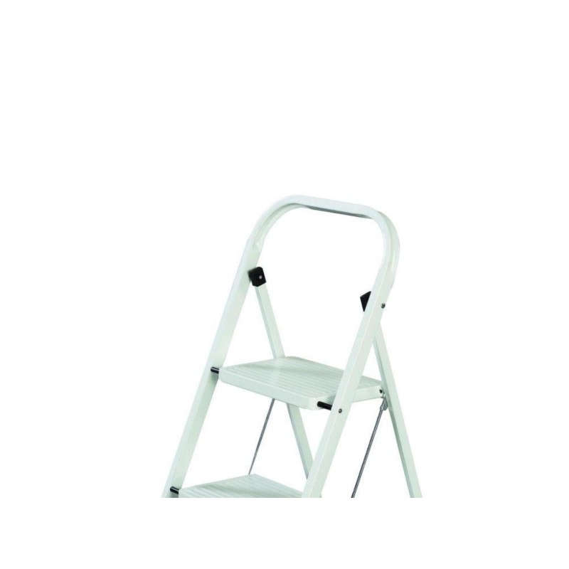 Scaletta In Acciaio A 4 Gradini – Larghezza 30 Cm, Piedini Antiscivolo, Corrimano Di Sicurezza, Portata 150 Kg, Per Uso Domestico E Piccoli Lavori!