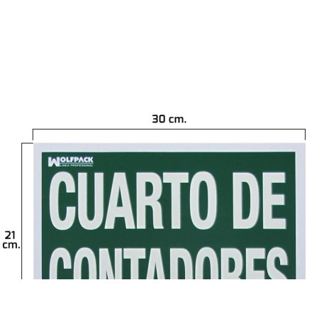 CARTEL CUARTO DE CONTADORES 30X21