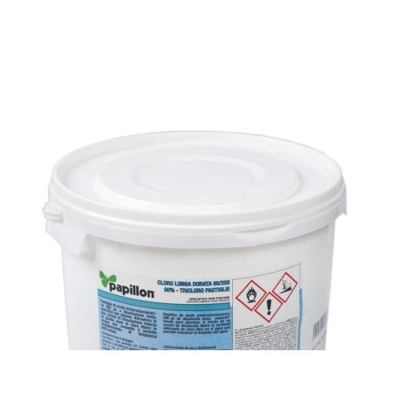 CLORO LENTO MANTENIMIENTO 90% PASTILLAS 200 GRAMOS  (5 KG)