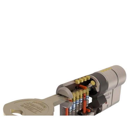 CILINDRO TESA SEGURIDAD T70  30X40 LATONADO LEVA LARGA