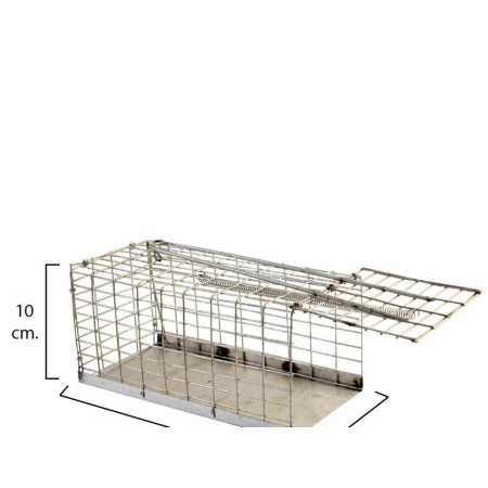 TRAMPA RATAS JAULA METAL COMPLETA 21CM