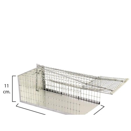 TRAMPA RATAS JAULA METAL COMPLETA 30CM
