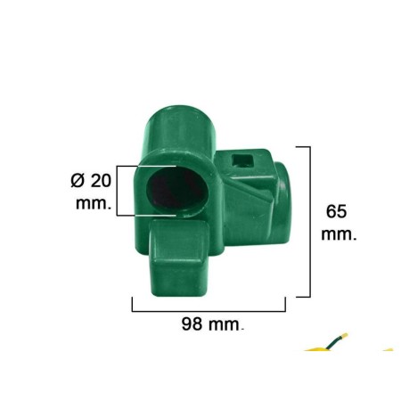 COJINETE CARRETILLA OBRA AMARILLA 1 AGUJERO