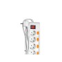 BASE MULTIPLE  6 TOMAS CON TOMA DE TIERRA CON 1 INTERRUPTOR GENERAL Y 6 INDEPENDIENTES