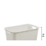 CESTA ORDENACION / COLADA RESINA 59X37X28 CM.  BLANCA