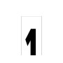 NUMERO ADHESIVO 46X140 MM.    Nº 1
