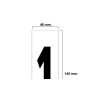 NUMERO ADHESIVO 46X140 MM.    Nº 1