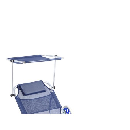 TUMBONA PLAYA ALUMINIO CON RUEDAS Y PARASOL