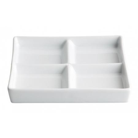 PLATO MING 4 COMPARTIMENTOS 18X18,5 PORCELANA