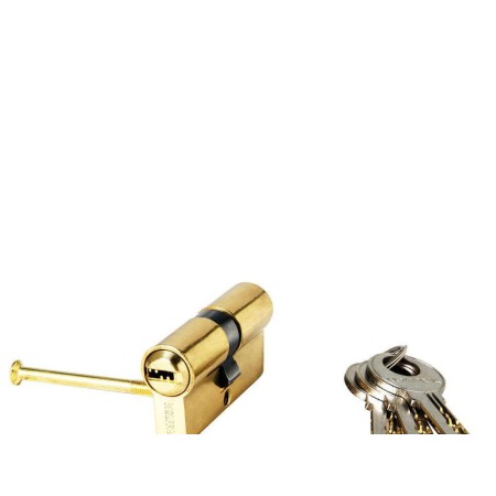 CILINDRO WOLFPACK SEGURIDAD 35X35/15,0 LATONADO 3 LLAVES