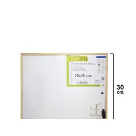 PIZARRA MAGNETICA BLANCA 30X40 CM.  CON ROTULADOR Y 4 IMÁNES