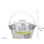 CUBO GALVANIZADO  28 X 21. 5 CM.  10 LITROS CON ABREBOTELLAS