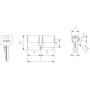MCM CILINDRO SERRETA 30X50 LATON