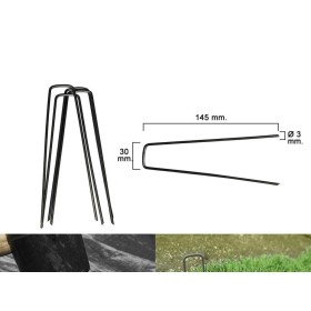 GRAPA METÁLICA PARA FIJACION MALLAS Y CESPED  (20 PIEZAS)