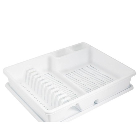 ESCURRE PLATOS RECTANGULAR CON BANDEJA ANTI GOTEO PLÁSTICO 49X39X10  (ALT. ) CM. 